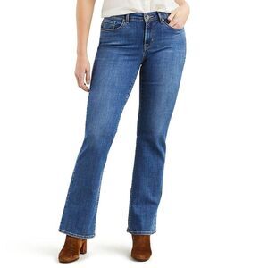 Levi Strauss & Co dark blue 515 bootcut jeans, size 8, inseam 32 inches